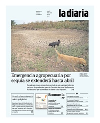 Tapa de la diaria del lunes 16 de enero de 2023