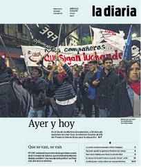 Tapa de la diaria del miércoles 15 de agosto de 2018