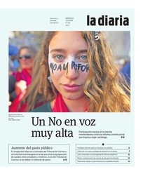 Tapa de la diaria del miércoles 23 de octubre de 2019