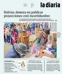 Tapa de la diaria del lunes 19 de octubre de 2020