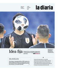 Tapa de la diaria del lunes 25 de junio de 2018