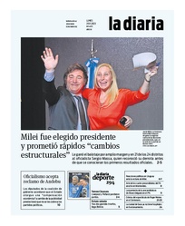 Tapa de la diaria del lunes 20 de noviembre de 2023