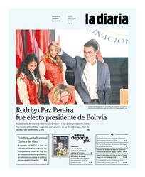 Tapa de la diaria del lunes 20 de octubre de 2025