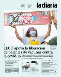 Tapa de la diaria del jueves 6 de mayo de 2021