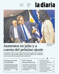 Tapa de la diaria del martes 19 de abril de 2022