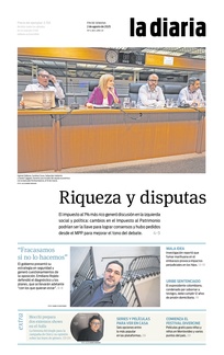Tapa de la diaria del sábado 2 de agosto de 2025