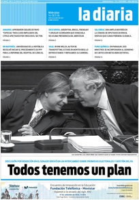 Tapa de la diaria del miércoles 14 de septiembre de 2016