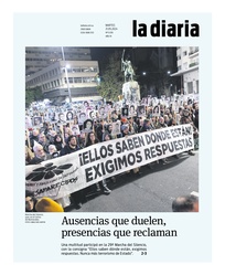 Tapa de la diaria del martes 21 de mayo de 2024