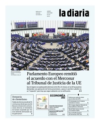 Tapa de la diaria del jueves 22 de enero de 2026