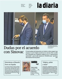 Tapa de la diaria del jueves 28 de enero de 2021