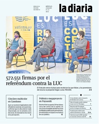 Tapa de la diaria del miércoles 23 de junio de 2021