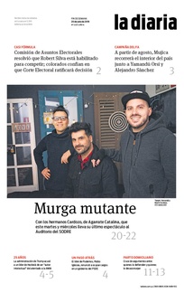 Tapa de la diaria del sábado 20 de julio de 2019
