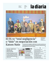 Tapa de la diaria del jueves 12 de agosto de 2021