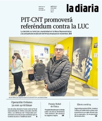Tapa de la diaria del miércoles 7 de octubre de 2020