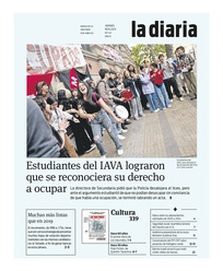 Tapa de la diaria del viernes 18 de octubre de 2024