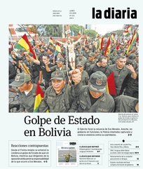 Tapa de la diaria del lunes 11 de noviembre de 2019