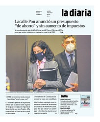 Tapa de la diaria del jueves 27 de agosto de 2020