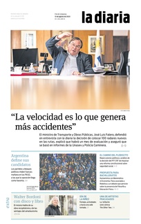 Tapa de la diaria del sábado 12 de agosto de 2023