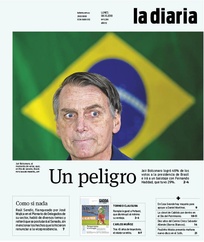 Tapa de la diaria del lunes 8 de octubre de 2018