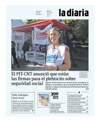 Tapa de la diaria del martes 23 de abril de 2024