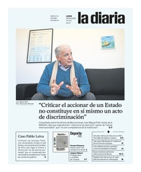 Tapa de la diaria del lunes 28 de setiembre de 2026