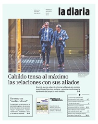 Tapa de la diaria del miércoles 29 de marzo de 2023