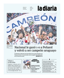 Tapa de la diaria del lunes 1 de diciembre de 2025