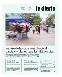 Tapa de la diaria del martes 19 de noviembre de 2024