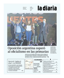 Tapa de la diaria del lunes 13 de septiembre de 2021