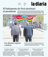 Tapa de la diaria del martes 10 de noviembre de 2020