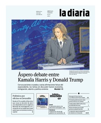 Tapa de la diaria del miércoles 11 de septiembre de 2024