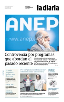 Tapa de la diaria del sábado 12 de noviembre de 2022