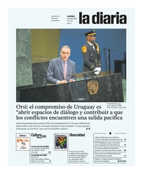 Tapa de la diaria del viernes 25 de setiembre de 2026