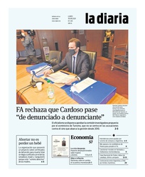 Tapa de la diaria del lunes 30 de agosto de 2021