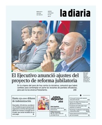 Tapa de la diaria del jueves 23 de marzo de 2023