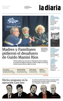 Tapa de la diaria del sábado 29 de agosto de 2020