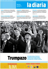 Tapa de la diaria del miércoles 9 de noviembre de 2016