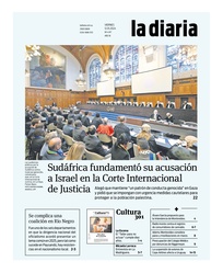 Tapa de la diaria del viernes 12 de enero de 2024