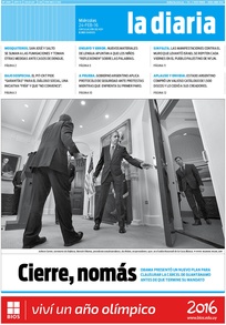 Tapa de la diaria del miércoles 24 de febrero de 2016