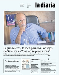 Tapa de la diaria del lunes 7 de junio de 2021