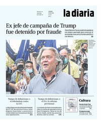 Tapa de la diaria del viernes 21 de agosto de 2020