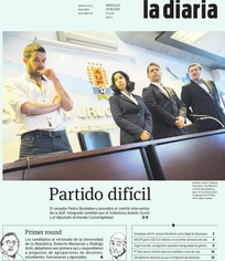 Tapa de la diaria del miércoles 29 de agosto de 2018