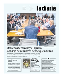 Tapa de la diaria del lunes 3 de noviembre de 2025