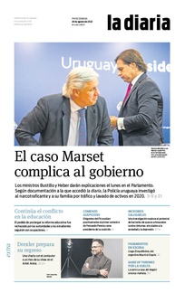 Tapa de la diaria del sábado 20 de agosto de 2022