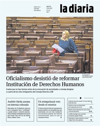 Tapa de la diaria del martes 17 de mayo de 2022