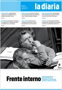 Tapa de la diaria del martes 13 de octubre de 2015