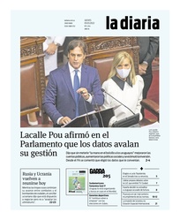 Tapa de la diaria del jueves 3 de marzo de 2022