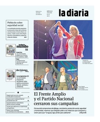 Tapa de la diaria del miércoles 23 de octubre de 2024