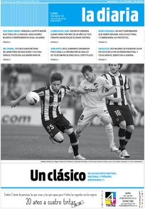 Tapa de la diaria del lunes 9 de noviembre de 2015