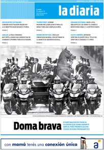 Tapa de la diaria del lunes 15 de mayo de 2017